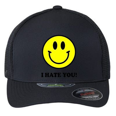 Funny I Hate You Emoji Shirt I Hate U Shirt I Hate U Emoji Flexfit Unipanel Trucker Cap