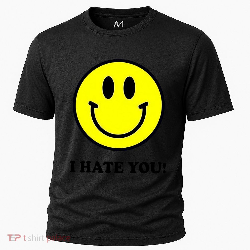 Funny I Hate You Emoji Shirt I Hate U Shirt I Hate U Emoji Performance Shirt