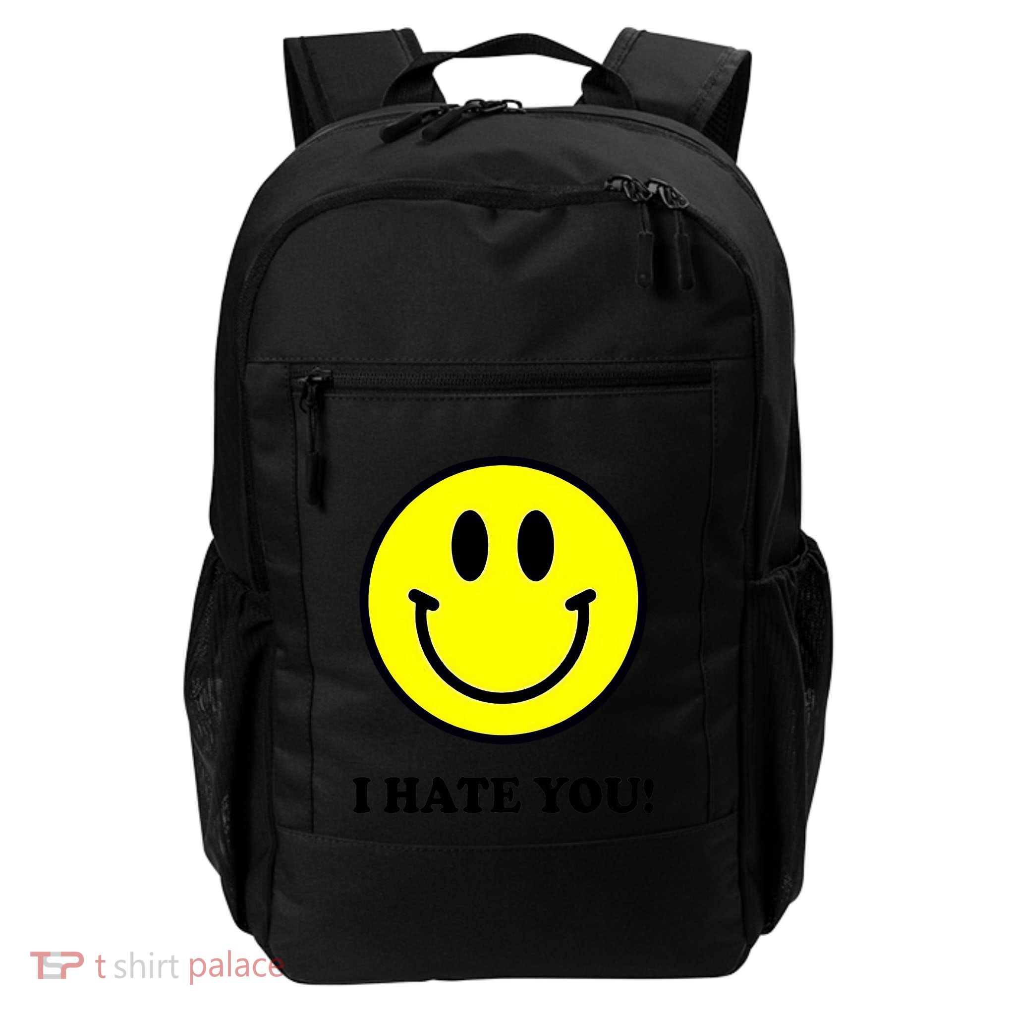 Funny I Hate You Emoji Shirt I Hate U Shirt I Hate U Emoji Backpack