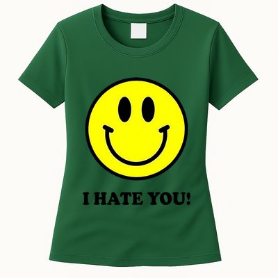 Funny I Hate You Emoji Shirt I Hate U Shirt I Hate U Emoji Womens T-Shirt