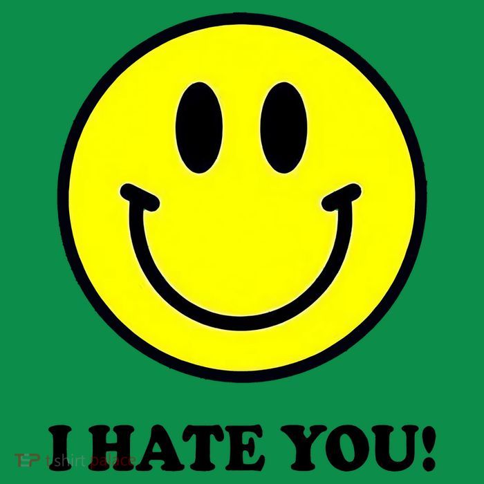 Funny I Hate You Emoji Shirt I Hate U Shirt I Hate U Emoji Womens T-Shirt