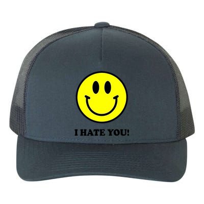 Funny I Hate You Emoji Shirt I Hate U Shirt I Hate U Emoji Yupoong Adult 5-Panel Trucker Hat