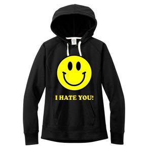 Funny I Hate You Emoji Shirt I Hate U Shirt I Hate U Emoji Women's Fleece Hoodie