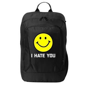 Funny I Hate You Emoji Shirt I Hate U Shirt I Hate U Emoji City Backpack