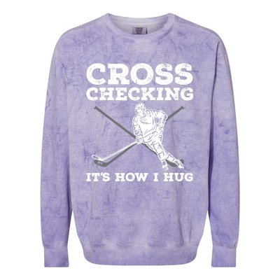 Funny Ice Hockey Art For Ice Hockey Lovers Colorblast Crewneck Sweatshirt