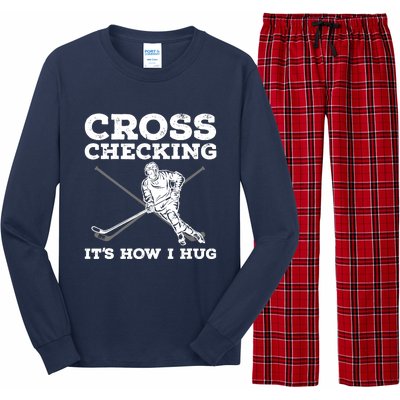 Funny Ice Hockey Art For Ice Hockey Lovers Long Sleeve Pajama Set