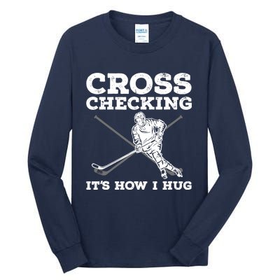 Funny Ice Hockey Art For Ice Hockey Lovers Tall Long Sleeve T-Shirt