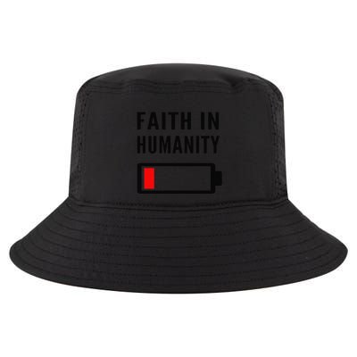 Faith In Humanity Low Battery Pessimistic News Meme Design Cool Comfort Performance Bucket Hat