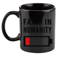 Faith In Humanity Low Battery Pessimistic News Meme Design 11oz C Handle Ceramic Mug