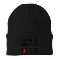 Faith In Humanity Low Battery Pessimistic News Meme Design Beanie