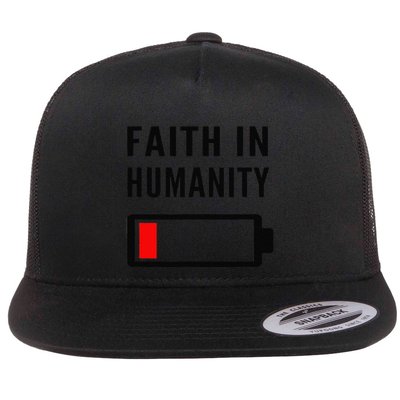 Faith In Humanity Low Battery Pessimistic News Meme Design Flatbill Hat