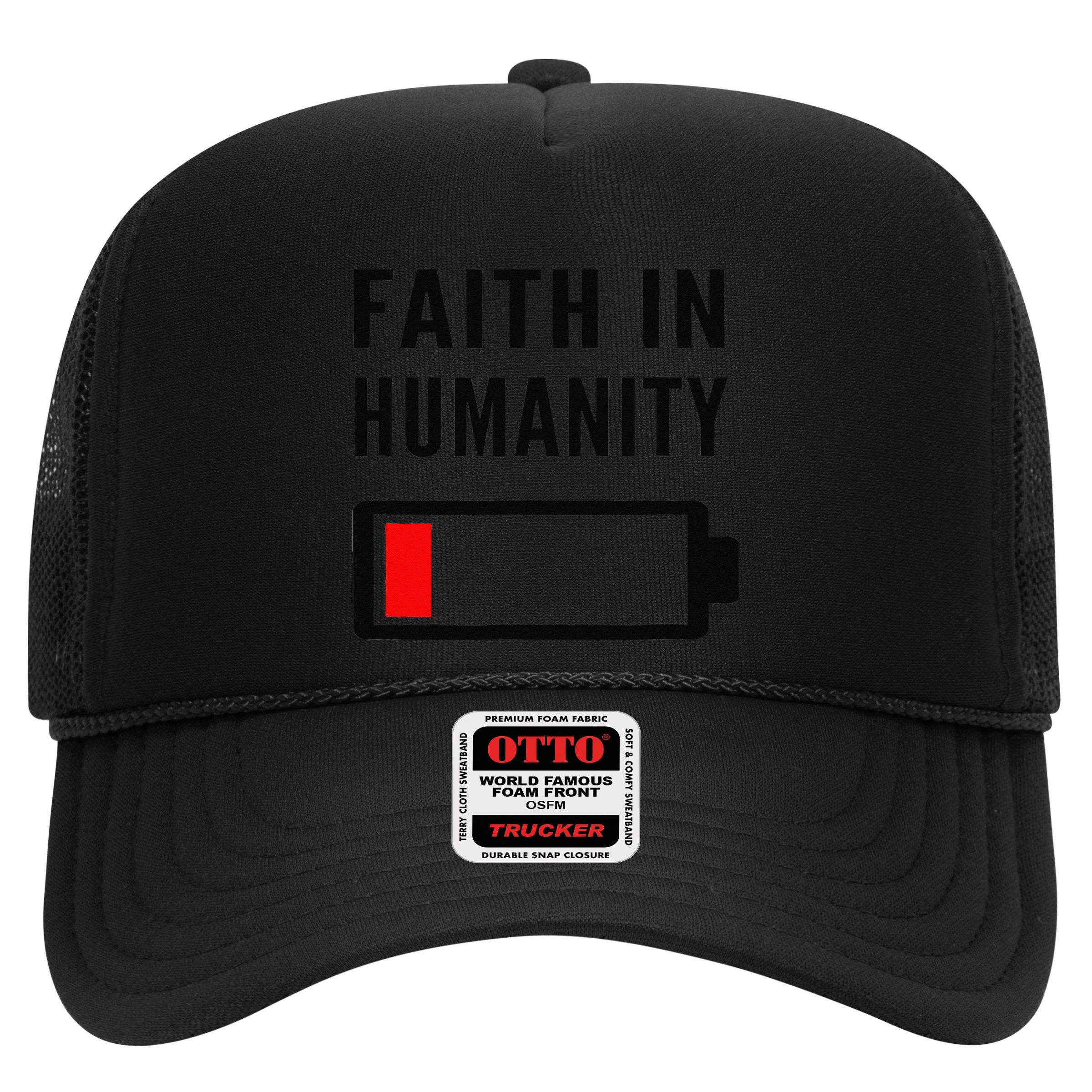 Faith In Humanity Low Battery Pessimistic News Meme Design Hat