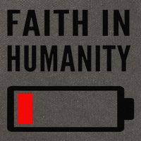 Faith In Humanity Low Battery Pessimistic News Meme Design Cotton Canvas Backpack
