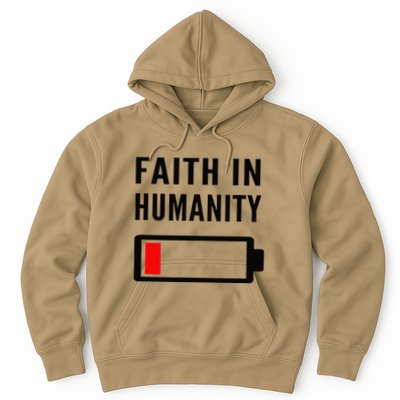 Faith In Humanity Low Battery Pessimistic News Meme Design Hoodie