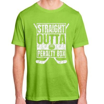 Funny Ice Hockey Straight Outta The Penalty Box Hockey Lover Adult ChromaSoft Performance T-Shirt