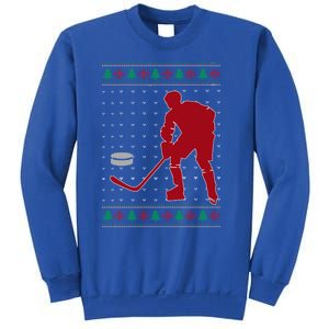 Funny Ice Hockey Christmas Pajama Hockey Player Xmas Holiday Cute Gift Sweatshirt