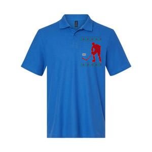 Funny Ice Hockey Christmas Pajama Hockey Player Xmas Holiday Cute Gift Softstyle Adult Sport Polo