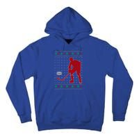 Funny Ice Hockey Christmas Pajama Hockey Player Xmas Holiday Cute Gift Tall Hoodie