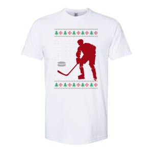 Funny Ice Hockey Christmas Pajama Hockey Player Xmas Holiday Cute Gift Softstyle CVC T-Shirt