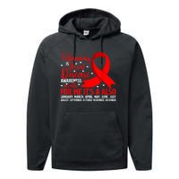 February Is Heart Disease Awareness Month Heart Disease Performance Fleece Hoodie