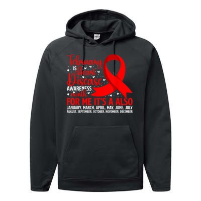 February Is Heart Disease Awareness Month Heart Disease Performance Fleece Hoodie