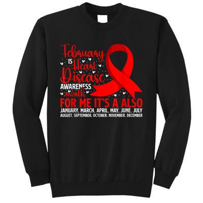 February Is Heart Disease Awareness Month Heart Disease Sweatshirt