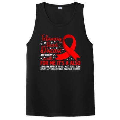 February Is Heart Disease Awareness Month Heart Disease PosiCharge Competitor Tank