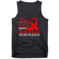 February Is Heart Disease Awareness Month Heart Disease Tank Top