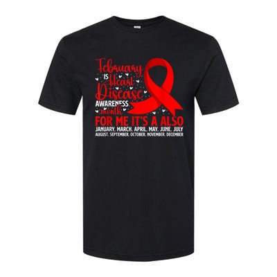 February Is Heart Disease Awareness Month Heart Disease Softstyle CVC T-Shirt