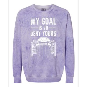 Funny Ice Hockey Goalie Design Hockey Player Colorblast Crewneck Sweatshirt