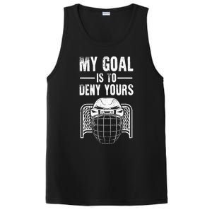 Funny Ice Hockey Goalie Design Hockey Player PosiCharge Competitor Tank