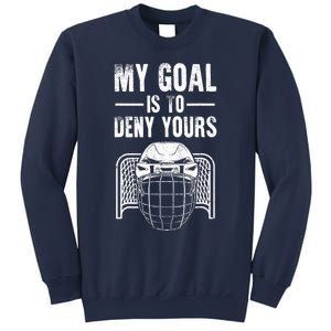 Funny Ice Hockey Goalie Design Hockey Player Sweatshirt