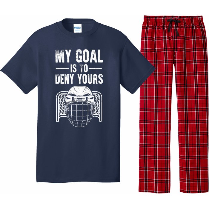 Funny Ice Hockey Goalie Design Hockey Player Pajama Set