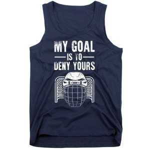 Funny Ice Hockey Goalie Design Hockey Player Tank Top