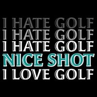 Funny I Hate Love Golf Nice Shot Impact Tech Backpack