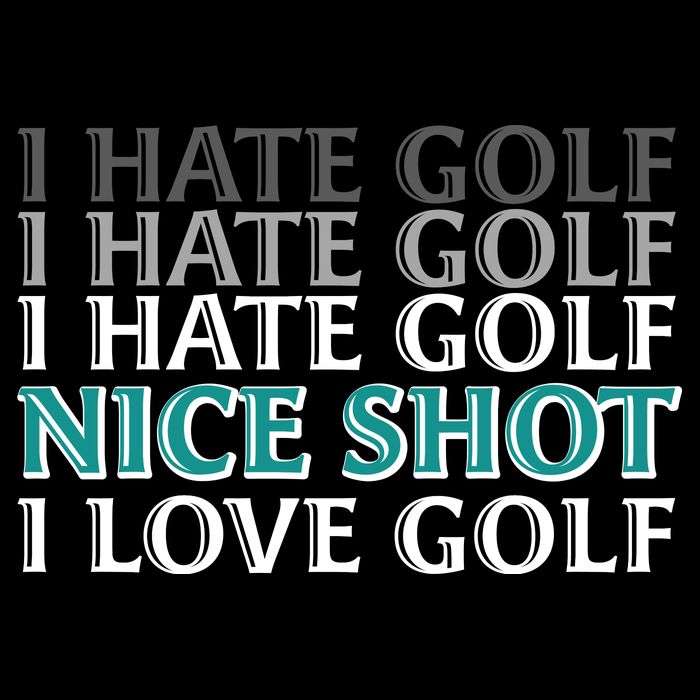 Funny I Hate Love Golf Nice Shot Impact Tech Backpack
