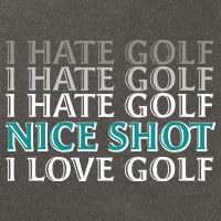 Funny I Hate Love Golf Nice Shot Cotton Canvas Backpack