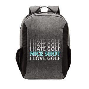 Funny I Hate Love Golf Nice Shot Vector Backpack