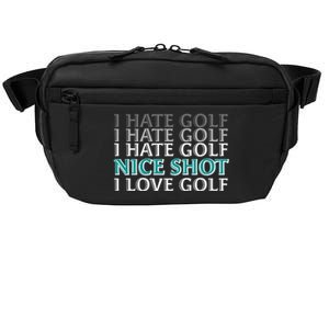 Funny I Hate Love Golf Nice Shot Crossbody Pack