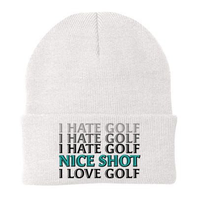 Funny I Hate Love Golf Nice Shot Beanie