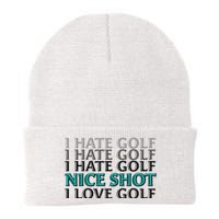 Funny I Hate Love Golf Nice Shot Knit Cap Winter Beanie