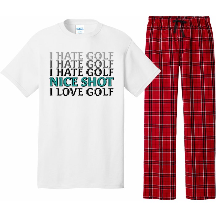 Funny I Hate Love Golf Nice Shot Pajama Set