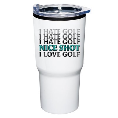 Funny I Hate Love Golf Nice Shot Tumbler