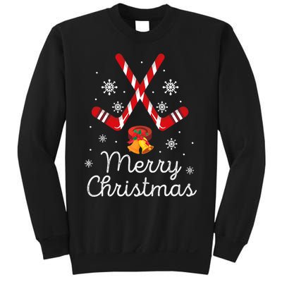 Funny Ice Hockey Merry Christmas Candy Cane Xmas Gifts Sweatshirt