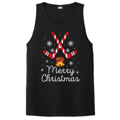 Funny Ice Hockey Merry Christmas Candy Cane Xmas Gifts PosiCharge Competitor Tank