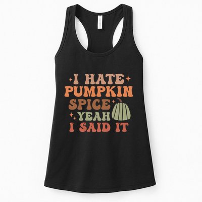 Funny I Hate Pumpkin Spice Yeah I Said It Anti Pumpkin Spice Womens Tank Top