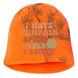 Funny I Hate Pumpkin Spice Yeah I Said It Anti Pumpkin Spice Kati - Camo Knit Beanie