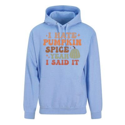 Funny I Hate Pumpkin Spice Yeah I Said It Anti Pumpkin Spice Unisex Surf Hoodie