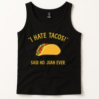 Funny I hate tacos said no juan ever for Cinco de Mayo Tank Top