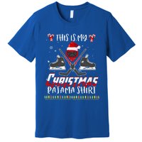 Funny Ice Hockey Players Xmas This Is My Christmas Pajamas Gift Premium T-Shirt